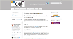 Desktop Screenshot of cyclistsdefencefund.org.uk
