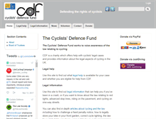 Tablet Screenshot of cyclistsdefencefund.org.uk